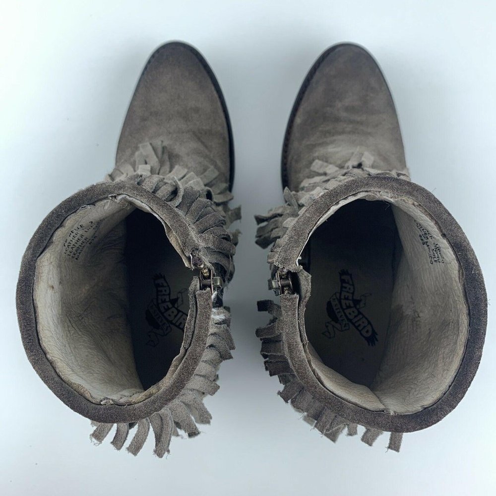 Freebird Belle Boots 7 Taupe Brown Leather Suede - Picture 12 of 12